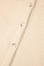 Load image into Gallery viewer, Apricot Solid Color Corduroy Buttoned Long Sleeve Shacket