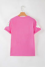 Cargar imagen en el visor de la galería, Sachet Pink Sequin Halloween Ghost Patched Casual T Shirt