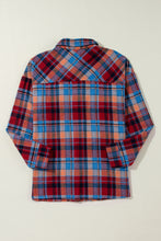 Cargar imagen en el visor de la galería, Red Plaid Print Loose Vintage Shirt