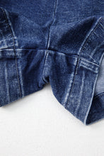 Cargar imagen en el visor de la galería, Sail Blue Acid Wash Asymmetric Twisted Wrapped Zipped Denim Skort