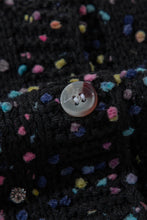 Load image into Gallery viewer, Black Multicolor Confetti Sweater Cardigan