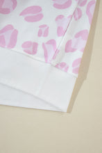 Load image into Gallery viewer, Pink Leopard Print Long Sleeve Top Plus Size Shorts Set