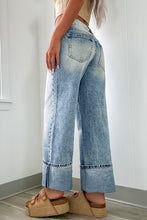Load image into Gallery viewer, High Rise Button Zip Fly Medium Wash Jeans