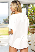 Load image into Gallery viewer, White Mardi Gras Tinsel Sequin Graphic T Shirt