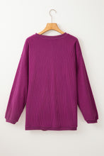 Load image into Gallery viewer, Orange JOLENE Ribbed Corded Oversized Sweatshirt