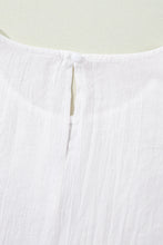 Load image into Gallery viewer, Beige Embroidered Mesh Flounce Sleeve Blouse