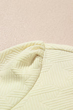 Load image into Gallery viewer, Beige Textured Puff Sleeve Top and Pants Set