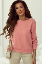 Load image into Gallery viewer, Pale Chestnut Bowknot Dewback Round Neck Sweatshirt