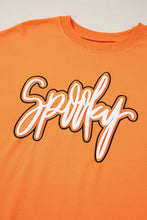 Load image into Gallery viewer, Grapefruit Orange Spooky Graphic Halloween Crew Neck Holiday Sweatshirt