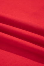 Cargar imagen en el visor de la galería, Fiery Red GAMEDAY Embroidered Patch Pattern Casual Shift Sweatshirt
