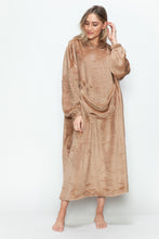 Load image into Gallery viewer, Double Take Full Size Pocketed Hooded Midi Lounge Dress