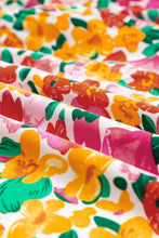 Load image into Gallery viewer, Yellow Boho Floral Print Tiered Long Skirt