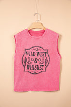 Cargar imagen en el visor de la galería, Bonbon Toner Washed Wild West Whiskey Print Sleeveless Muscle Top