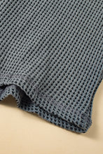 Load image into Gallery viewer, Laurel Green Waffle Knit Buttoned Top and Drawstring Shorts Set