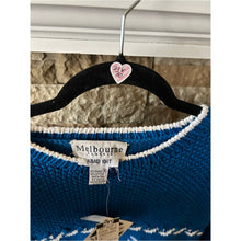 Load image into Gallery viewer, Melbourne 80s Vintage Nautical Blue Crewneck Sweater - Blue