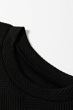 Load image into Gallery viewer, Black Textured Puff Sleeve Top and Pants Set