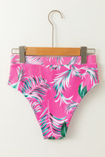 Load image into Gallery viewer, Rose Tropical Print Textured Bikini Bottoms