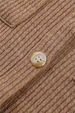 Load image into Gallery viewer, Dark Khaki Solid Color Corduroy Buttoned Long Sleeve Shacket