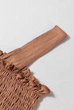 Load image into Gallery viewer, Dusty Pink Ruffled Shirred Wide Leg Sleeveless Jumpsuit