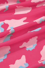 Load image into Gallery viewer, Rose Abstract Print Smocked Puff Sleeve V Neck Blouse