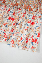 Load image into Gallery viewer, Khaki Plus Size Floral Tiered Ruffle Maxi Dress