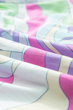 Load image into Gallery viewer, Green Abstract Print Bubble Sleeve Smock Detail Blouse