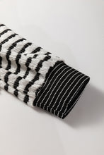 Load image into Gallery viewer, White Stripe Collared Pullover Top and Drawstring Pant Set