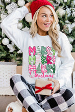 Load image into Gallery viewer, Beige MERRY Christmas Printed Drop Shoulder Pullover Sweatshirt