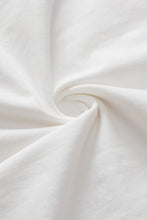 Load image into Gallery viewer, White Colorblock Star Patched Half Sleeve Oversized Tee