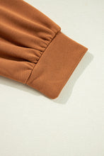 Load image into Gallery viewer, Chestnut Sequin Happy Halloween Graphic Notched Neck Long Sleeve Loose Top