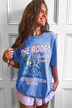 Cargar imagen en el visor de la galería, Sky Blue Rodeo Forever Western Graphic Tee