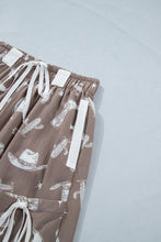 Load image into Gallery viewer, Khaki Western Cactus Cowgirl Hat Boot Printed Vintage Drawstring Jogger Pants