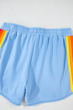 Load image into Gallery viewer, Beau Blue Striped Accent Pullover and Shorts Two Piece Casual Set