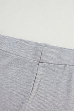 Load image into Gallery viewer, Light Grey Solid Color Loose Tunic Top and Slim Shorts Set