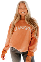 Load image into Gallery viewer, Orange JOLENE Ribbed Corded Oversized Sweatshirt