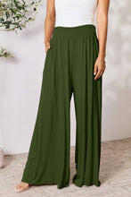 Cargar imagen en el visor de la galería, Double Take Full Size Smocked Wide Waistband Wide Leg Pants