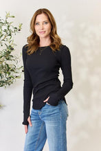 Load image into Gallery viewer, Culture Code Full Size Ribbed Round Neck Long Sleeve Top