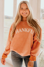 Load image into Gallery viewer, Orange JOLENE Ribbed Corded Oversized Sweatshirt