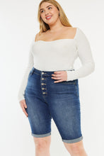 Load image into Gallery viewer, Kancan Full Size Cat's Whiskers Button Fly Denim Shorts