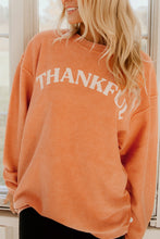 Load image into Gallery viewer, Orange JOLENE Ribbed Corded Oversized Sweatshirt