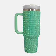 Cargar imagen en el visor de la galería, Rhinestone Stainless Steel Tumbler with Lid and Straw