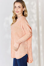 Cargar imagen en el visor de la galería, Zenana Tan Oversized Washed Waffle Long Sleeve Top