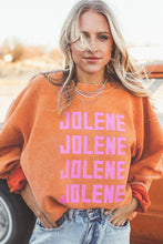 Load image into Gallery viewer, Orange JOLENE Ribbed Corded Oversized Sweatshirt