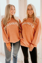 Load image into Gallery viewer, Orange JOLENE Ribbed Corded Oversized Sweatshirt