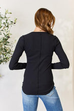 Load image into Gallery viewer, Culture Code Full Size Ribbed Round Neck Long Sleeve Top