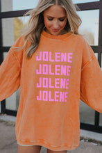 Load image into Gallery viewer, Orange JOLENE Ribbed Corded Oversized Sweatshirt