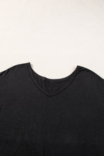 Load image into Gallery viewer, Black V Neck Hidden Pocket Splits Maxi T-shirt Dress
