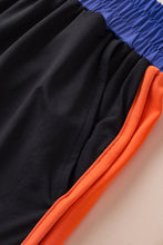 Cargar imagen en el visor de la galería, Black Contrast Trim Cap Sleeve Tee Shorts Set
