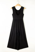 Cargar imagen en el visor de la galería, Black Open Back Wide Leg Jumpsuit
