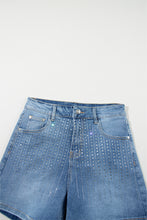 Load image into Gallery viewer, Ashleigh Blue Rhinestone Embellished Denim Shorts
